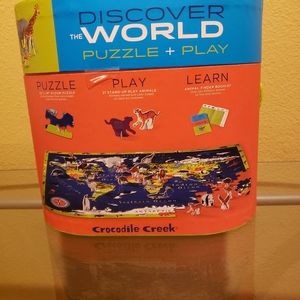 New Crocodile Creek World Floor Puzzle & Figures